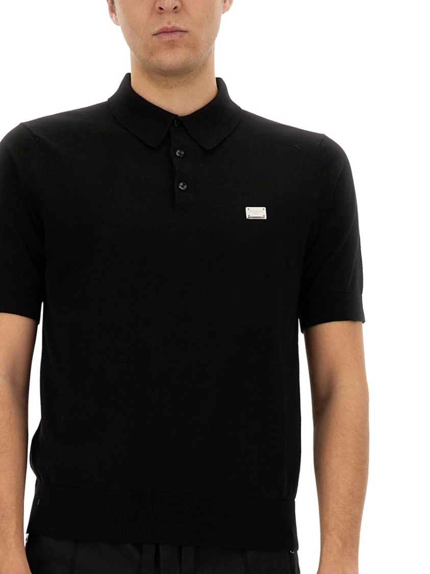 Dolce & Gabbana Polo With Logo Zwart