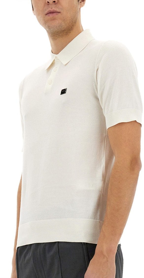 Dolce & Gabbana Polo With Logo Wit