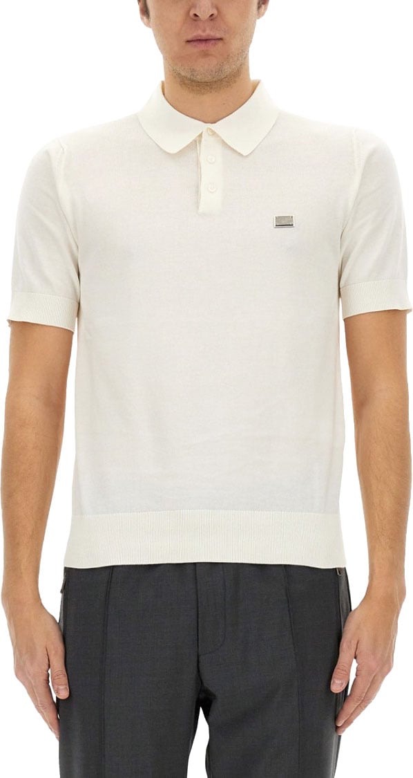 Dolce & Gabbana Polo With Logo Wit
