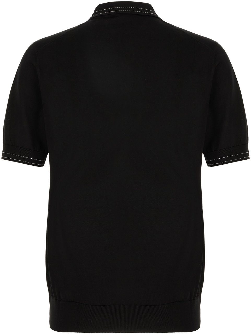 Dolce & Gabbana Dolce&gabbana Black silk polo shirt Zwart
