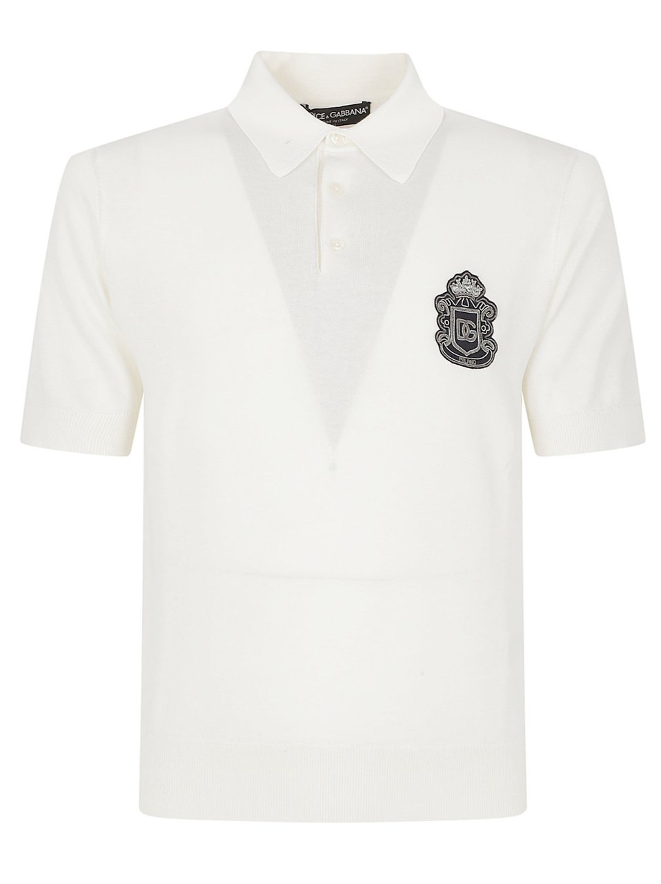 Dolce & Gabbana Short-Sleeved Polo Shirt With Ribbed Details Wit