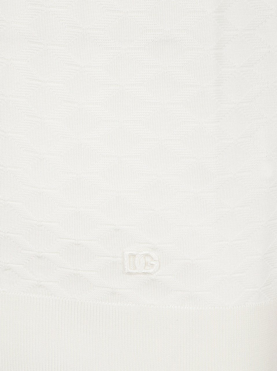 Dolce & Gabbana Short-Sleeve Silk Polo Shirt Wit