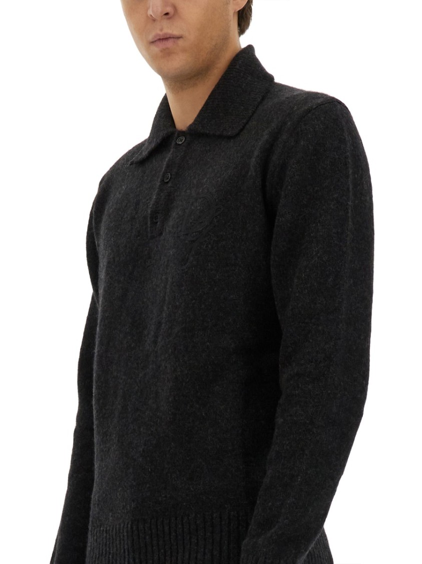 Dolce & Gabbana Wool Polo. Zwart