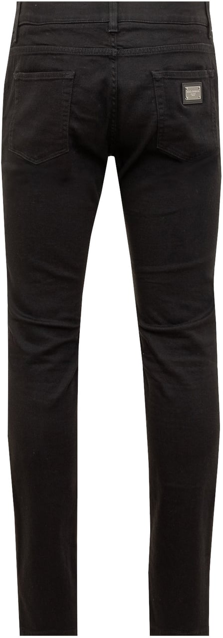 Dolce & Gabbana Jeans Skinny a Vita Media Zwart