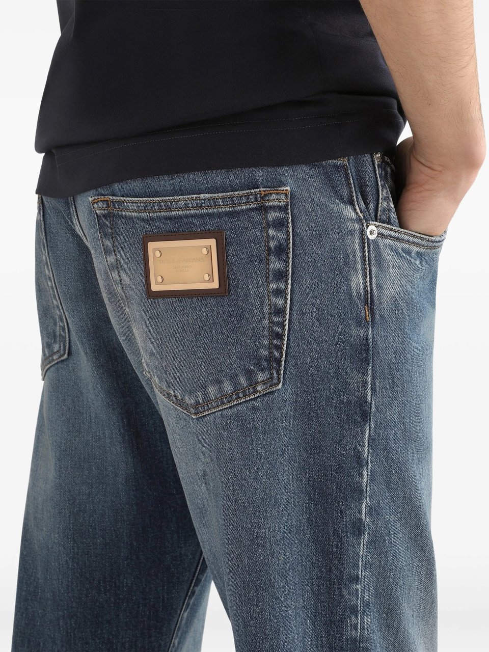 Dolce & Gabbana Classic Straight-Leg Jeans With Subtle Stretch Grijs