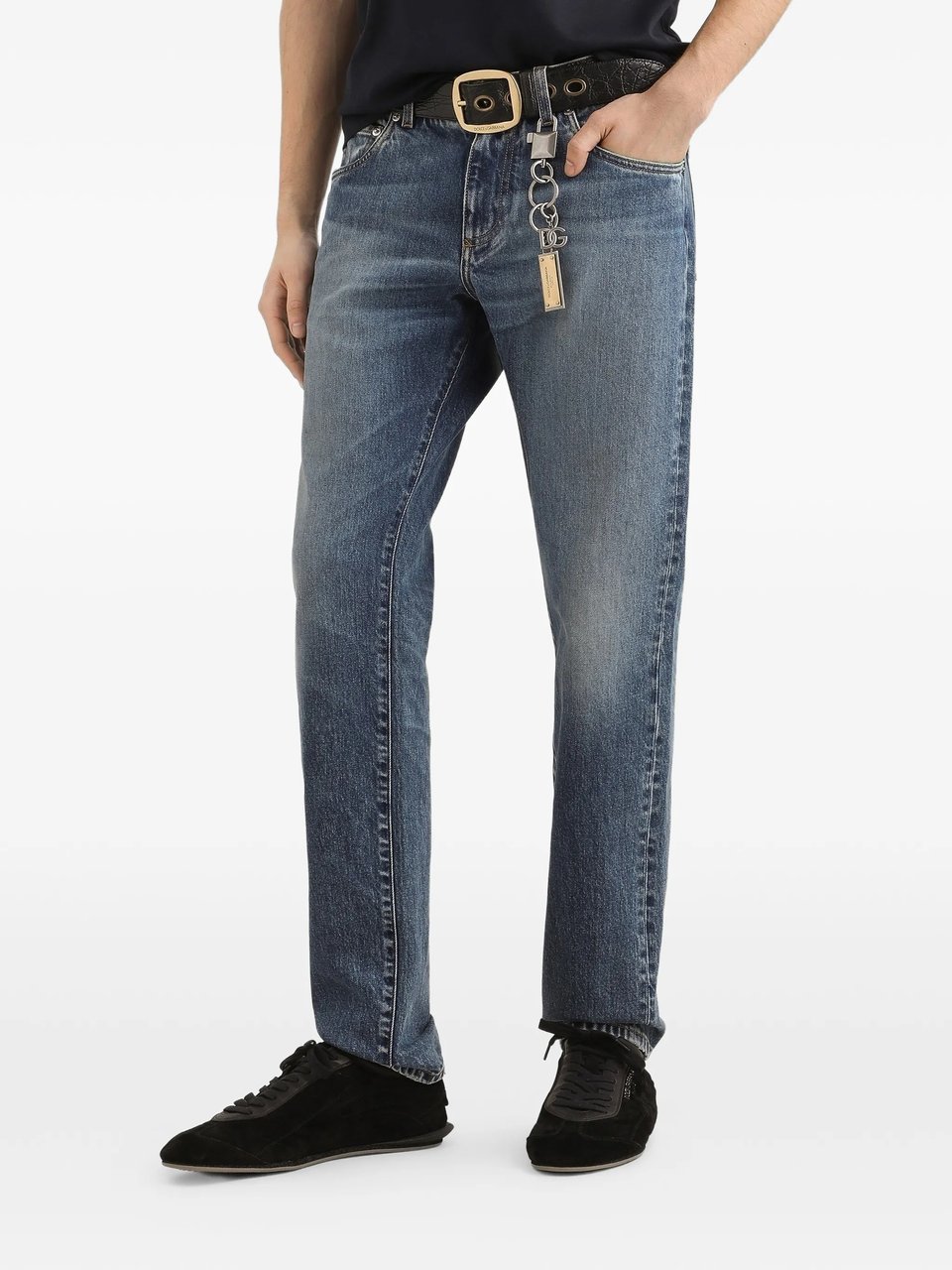 Dolce & Gabbana Classic Straight-Leg Jeans With Subtle Stretch Grijs