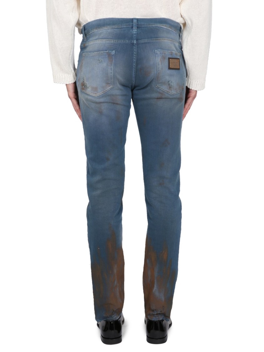 Dolce & Gabbana Skinny Fit Jeans Blauw