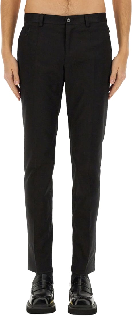 Dolce & Gabbana Cotton Tailored Pants Zwart