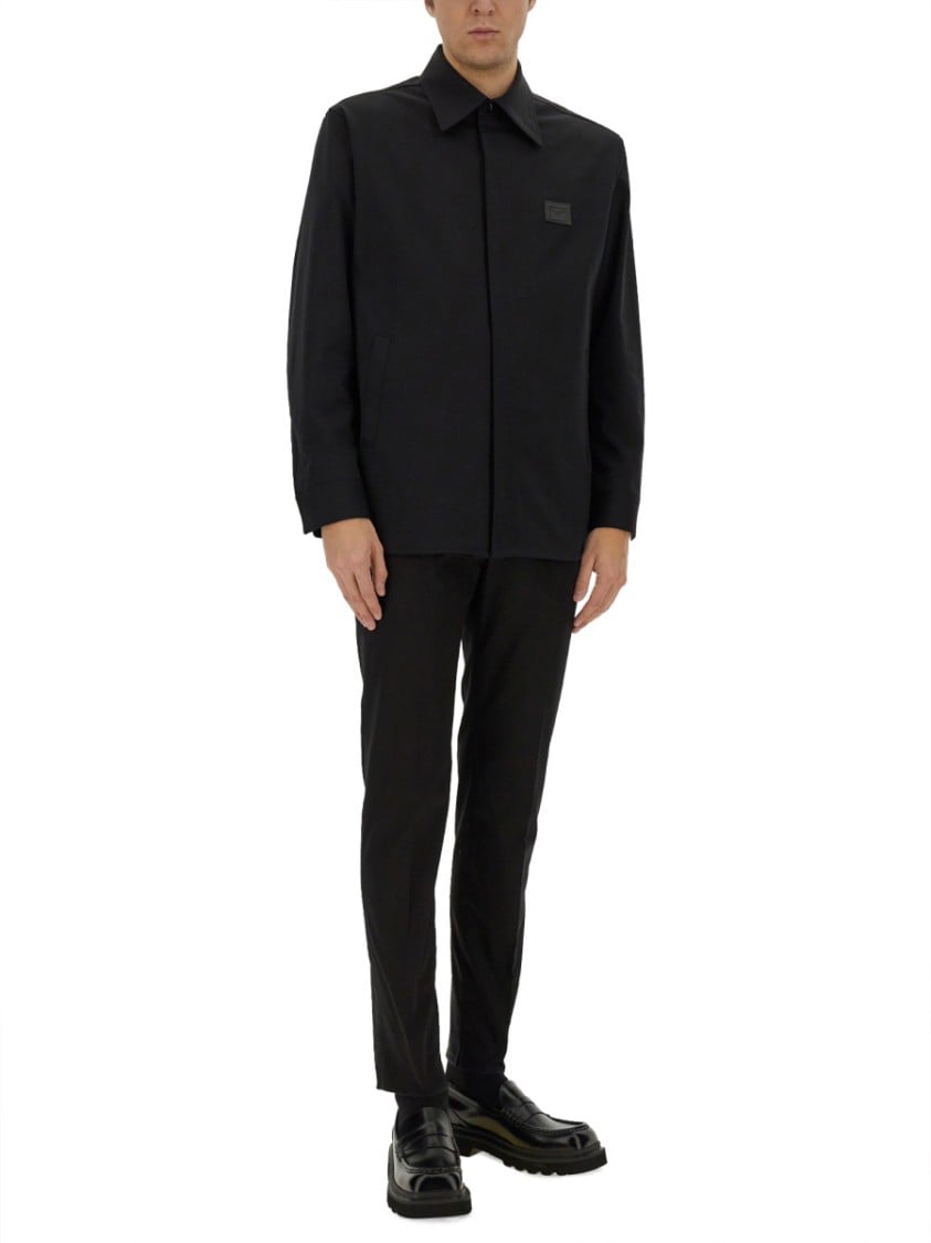 Dolce & Gabbana Cotton Tailored Pants Zwart