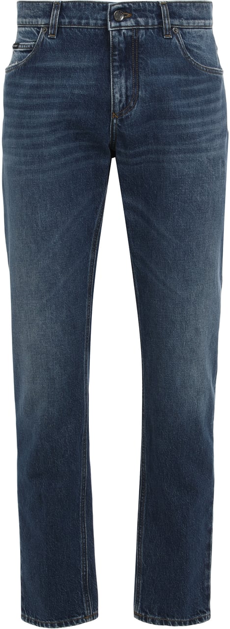 Dolce & Gabbana Straight jeans with five pockets Blauw