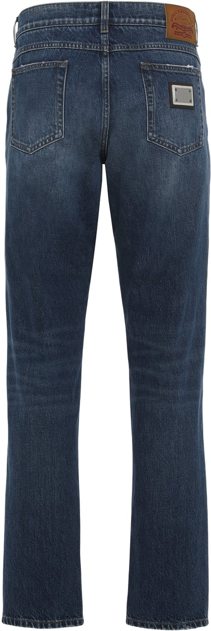 Dolce & Gabbana Straight jeans with five pockets Blauw