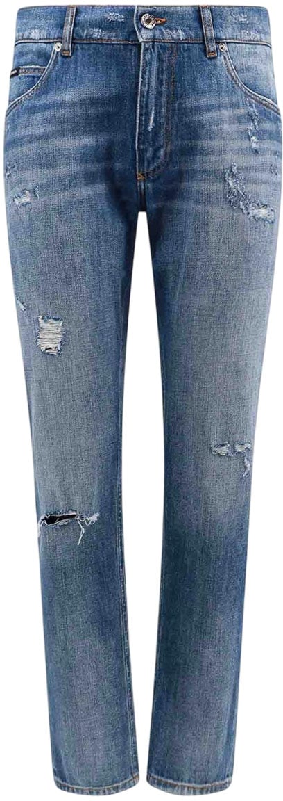 Dolce & Gabbana Jeans con effetto strappato D&G Blauw
