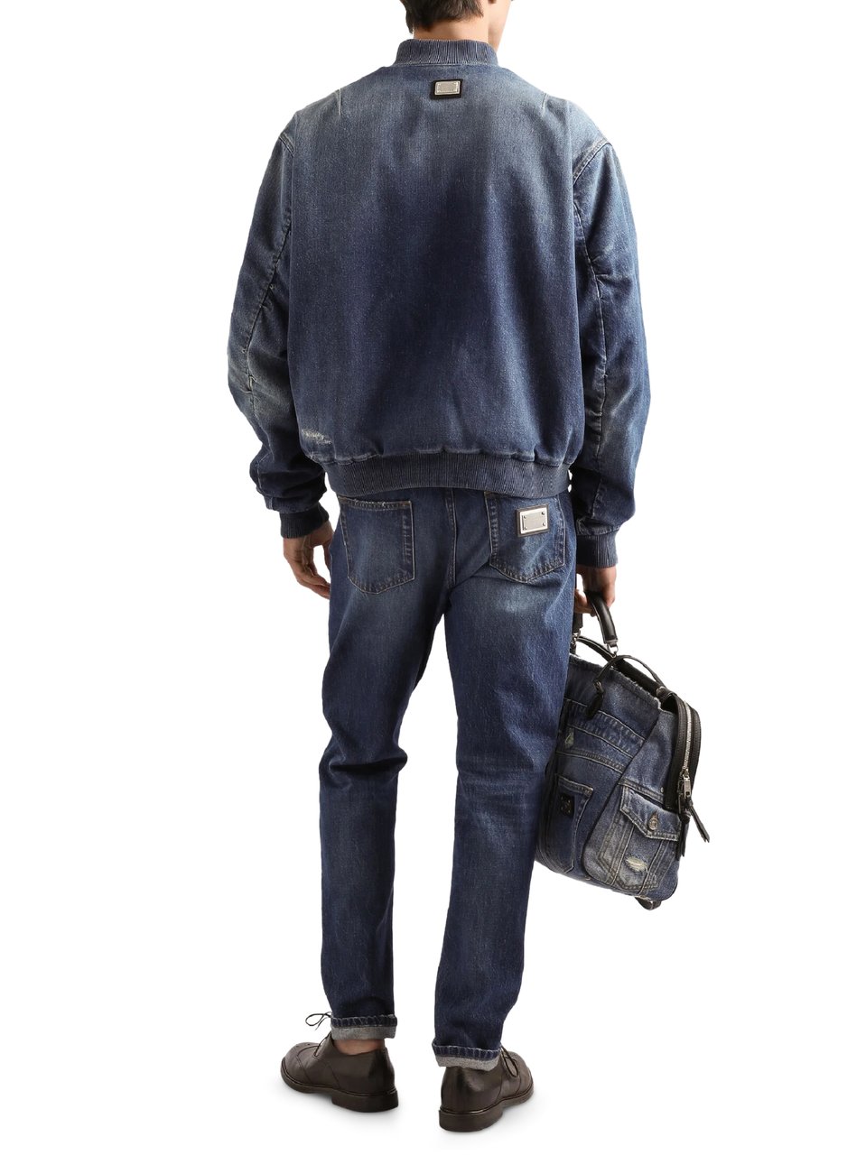 Dolce & Gabbana Denim Trousers with Classic Blue Wash Grijs
