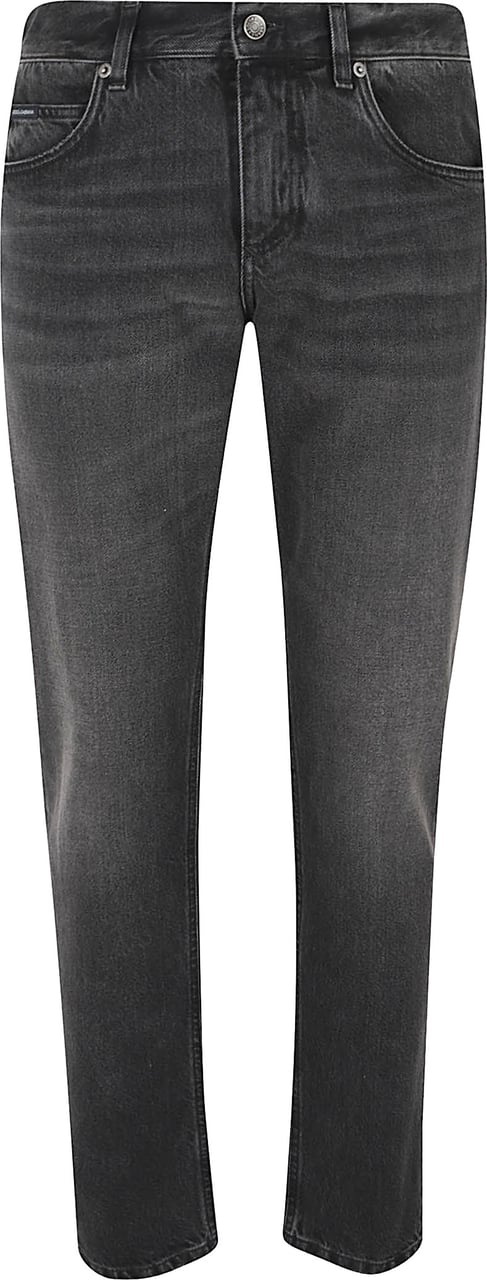 Dolce & Gabbana Slim-Fit Black Jeans With Five-Pocket Design Zwart