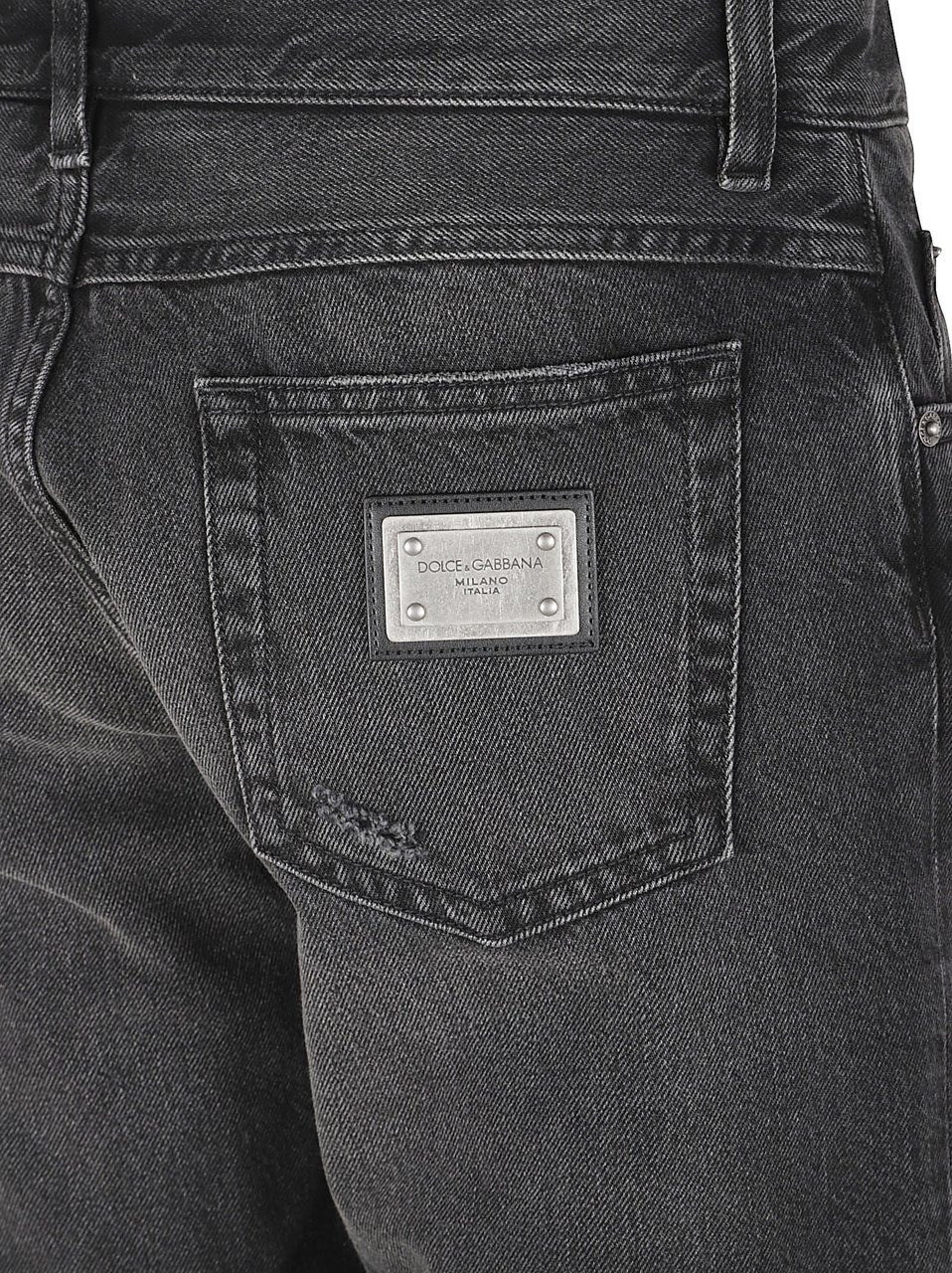 Dolce & Gabbana Slim-Fit Black Jeans With Five-Pocket Design Zwart