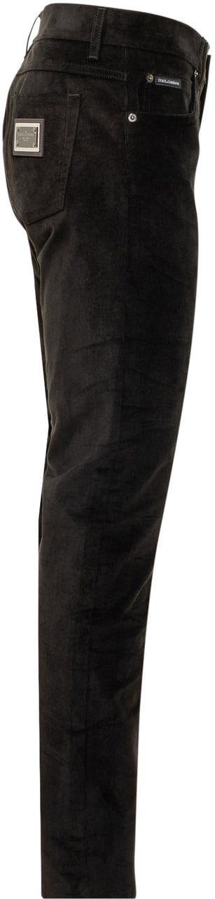 Dolce & Gabbana Dolce & Gabbana Pantaloni in Velluto Uomo Zwart