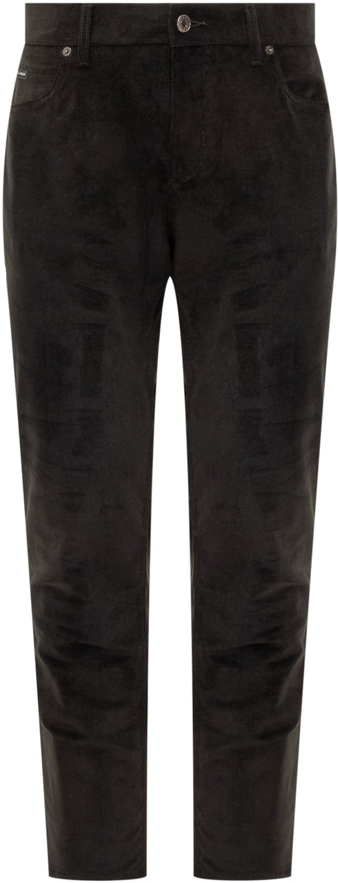 Dolce & Gabbana Dolce & Gabbana Pantaloni in Velluto Uomo Zwart