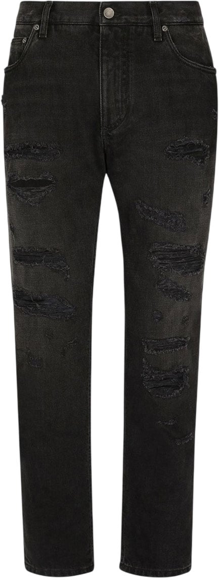 Dolce & Gabbana Jeans con dettagli strappati D&G Zwart