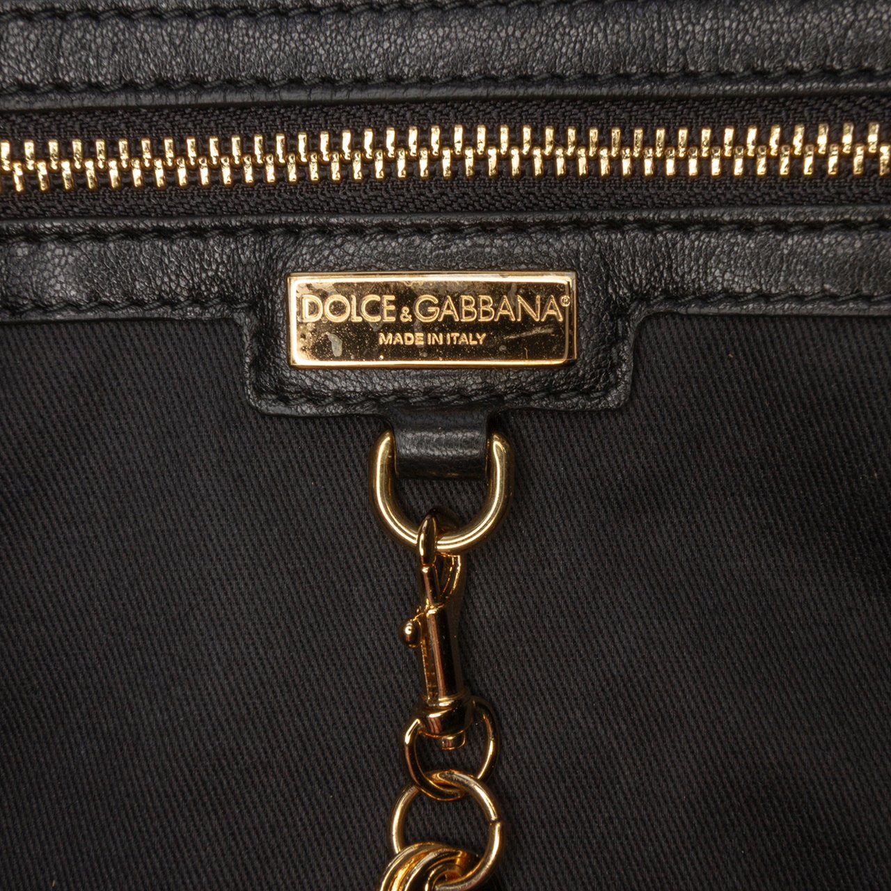 Dolce & Gabbana Pony Hair Leopard Print Chain Tote Bruin