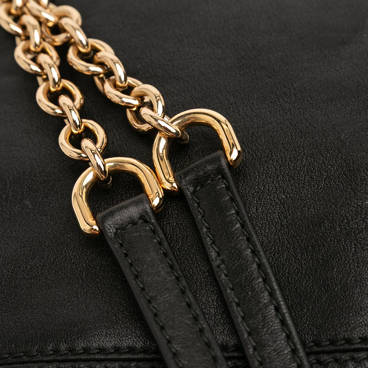 Dolce & Gabbana Pony Hair Leopard Print Chain Tote Bruin