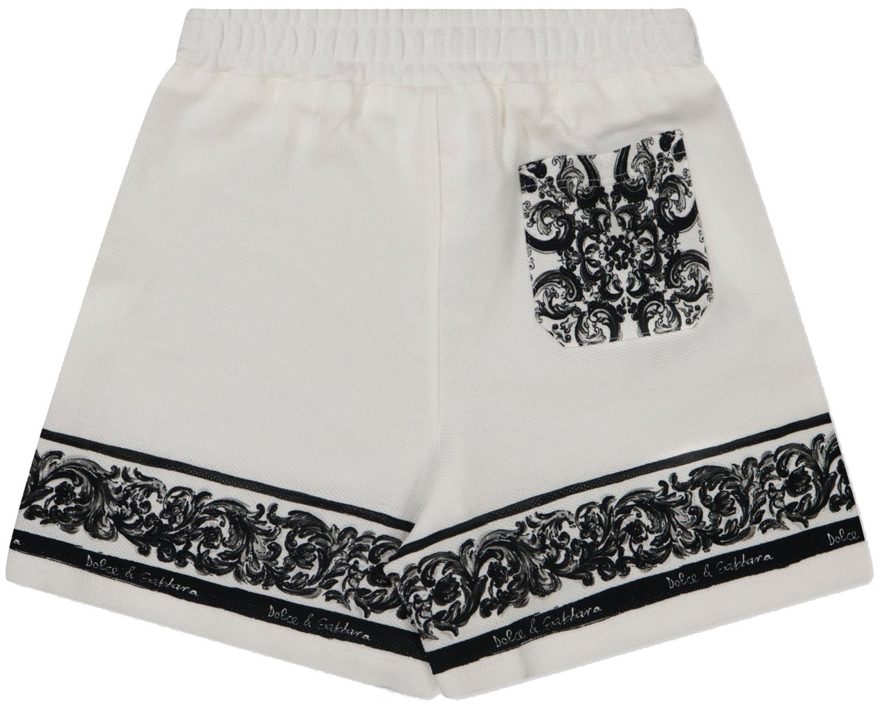 Dolce & Gabbana Dolce & Gabbana Baby Jongens Shorts In Wit Zwart