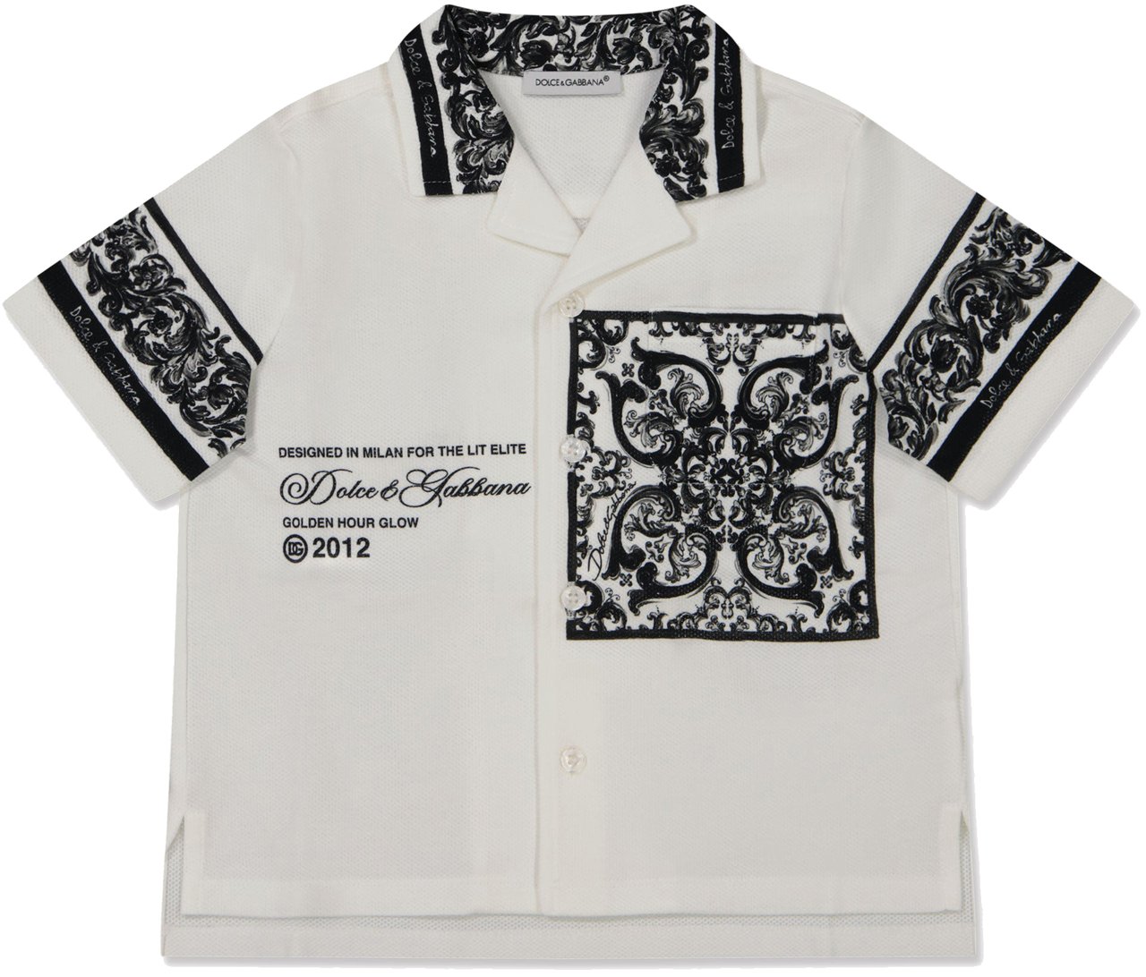Dolce & Gabbana Dolce & Gabbana Baby Jongens Polo In Wit Wit