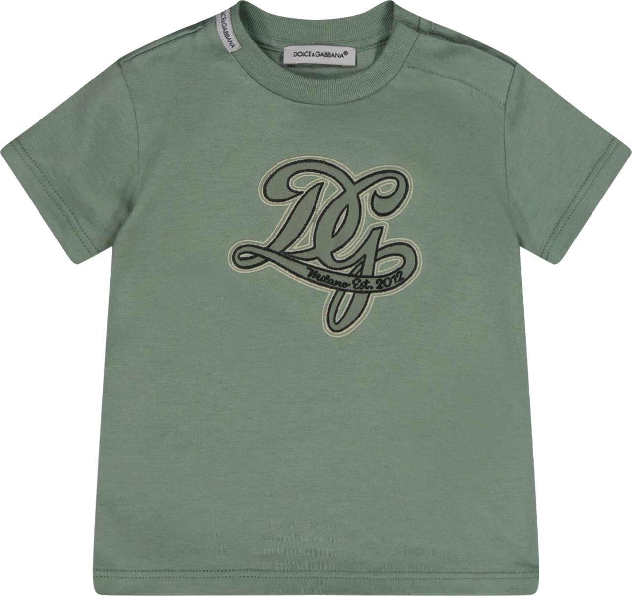 Dolce & Gabbana Dolce & Gabbana Baby Jongens T-Shirt In Licht Groen Groen