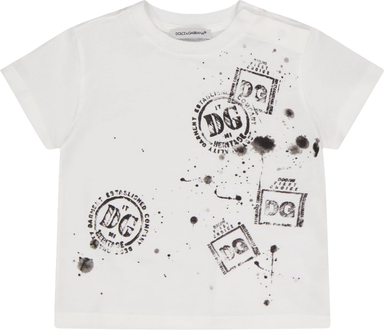 Dolce & Gabbana Baby Jongens T-Shirt In Wit Wit