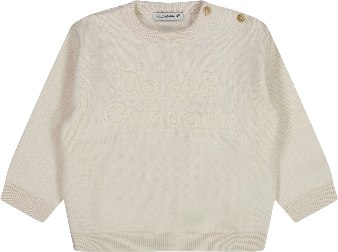 Dolce & Gabbana Baby Jongens Trui In Off White Wit
