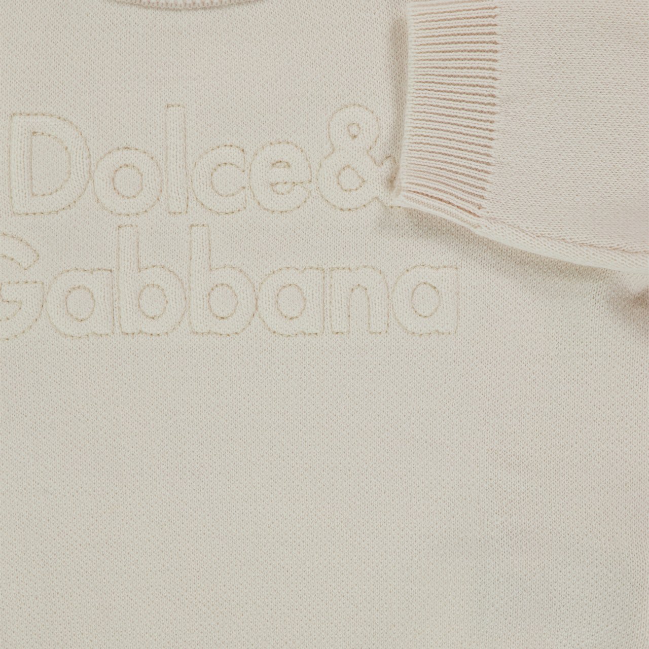 Dolce & Gabbana Dolce & Gabbana Baby Jongens Trui In Off White Wit