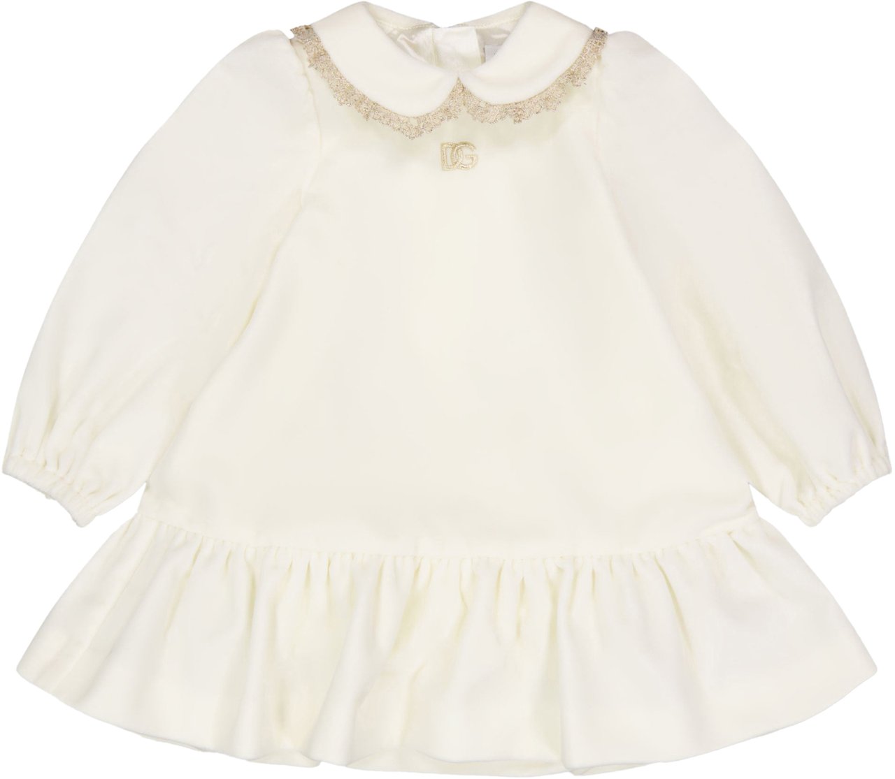Dolce & Gabbana Dolce & Gabbana Baby Meisjes Jurk In Off White Wit