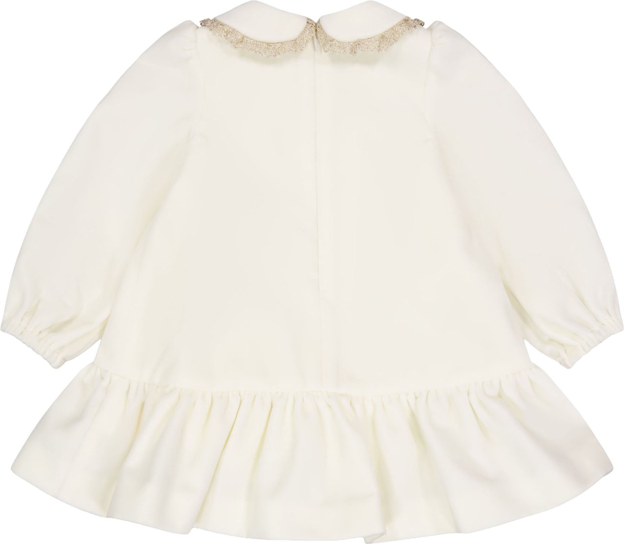 Dolce & Gabbana Baby Meisjes Jurk In Off White Wit