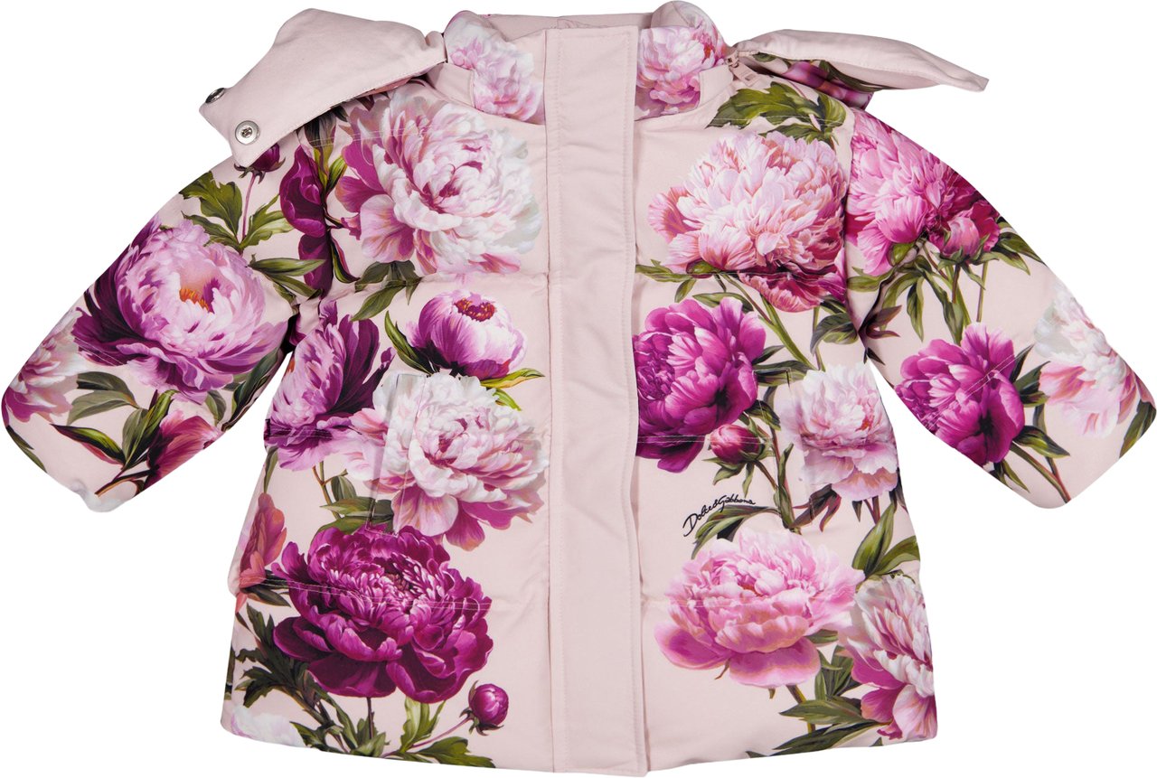 Dolce & Gabbana Baby Meisjes Winterjas In Roze Roze