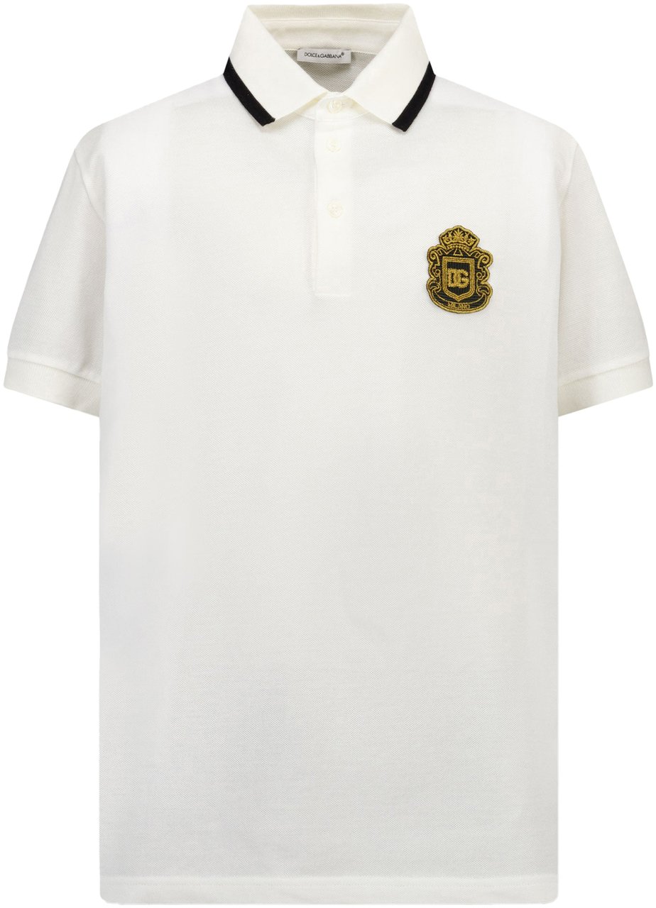 Dolce & Gabbana Dolce & Gabbana Kinder Jongens Polo In Wit Wit