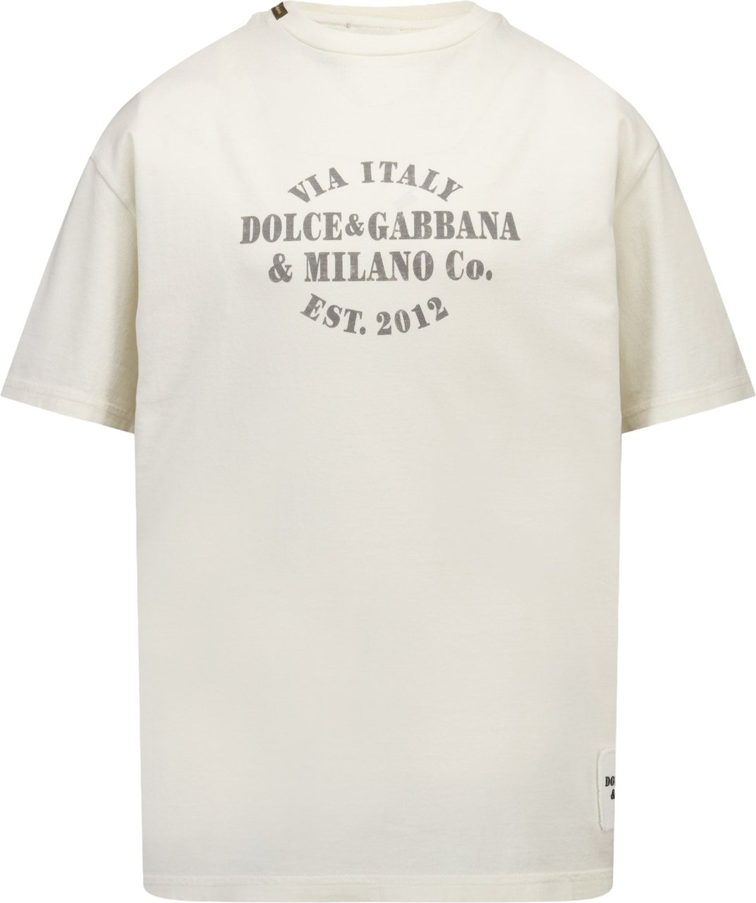 Dolce & Gabbana Dolce & Gabbana Kinder Jongens T-Shirt In Off White Wit