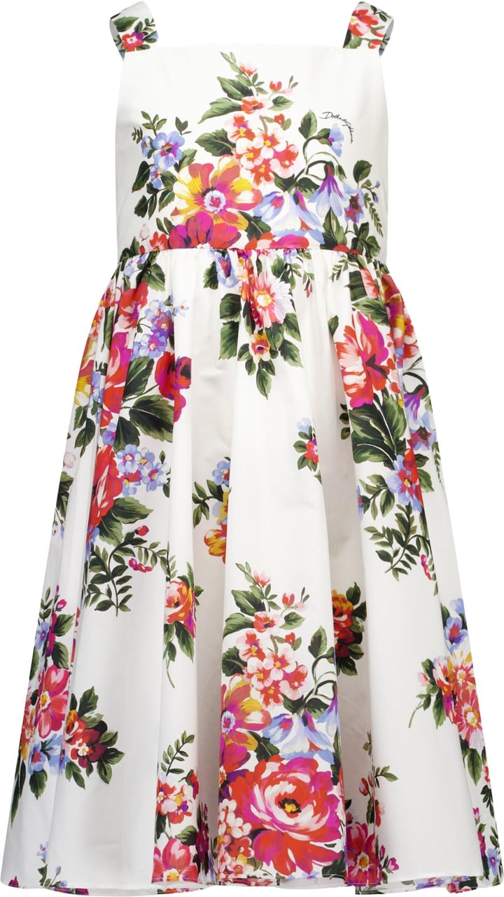 Dolce & Gabbana Kinder Meisjes Jurk In Wit Wit