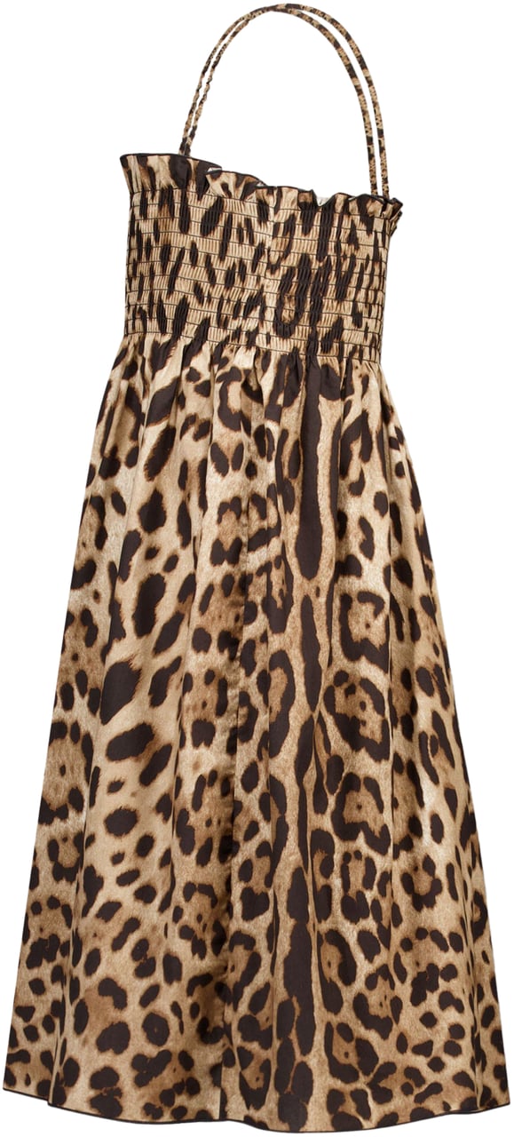 Dolce & Gabbana Dolce & Gabbana Kinder Meisjes Jurk In Panter Dierenprint