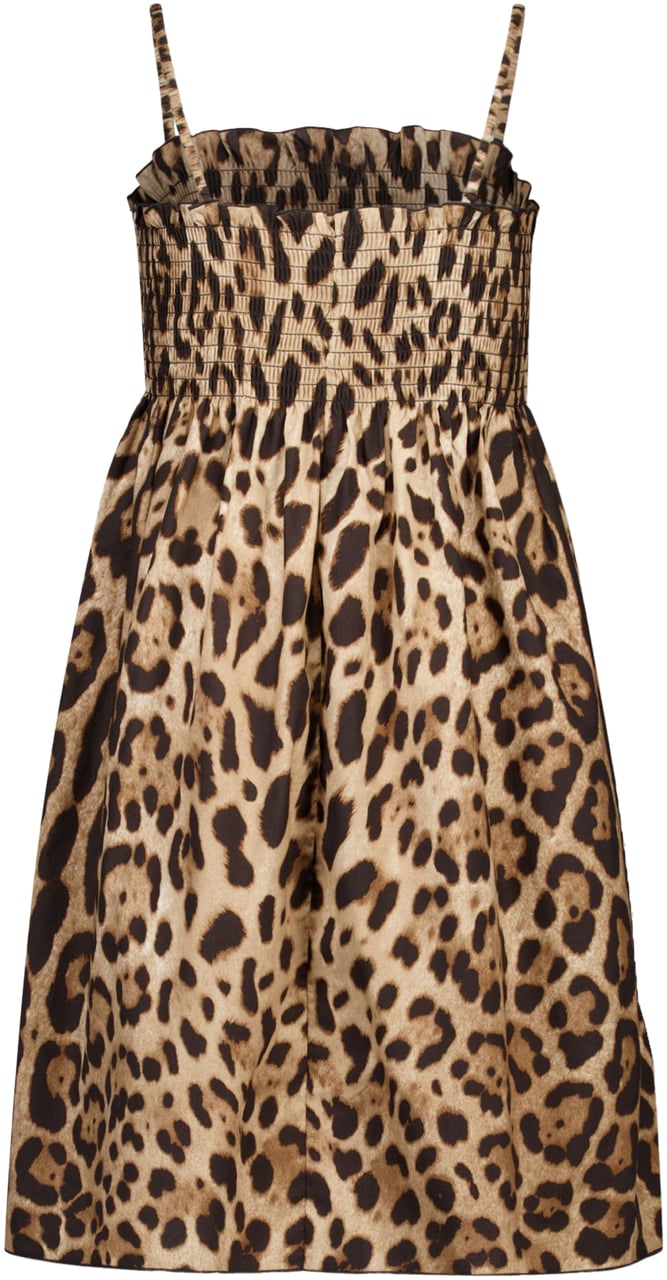 Dolce & Gabbana Dolce & Gabbana Kinder Meisjes Jurk In Panter Dierenprint