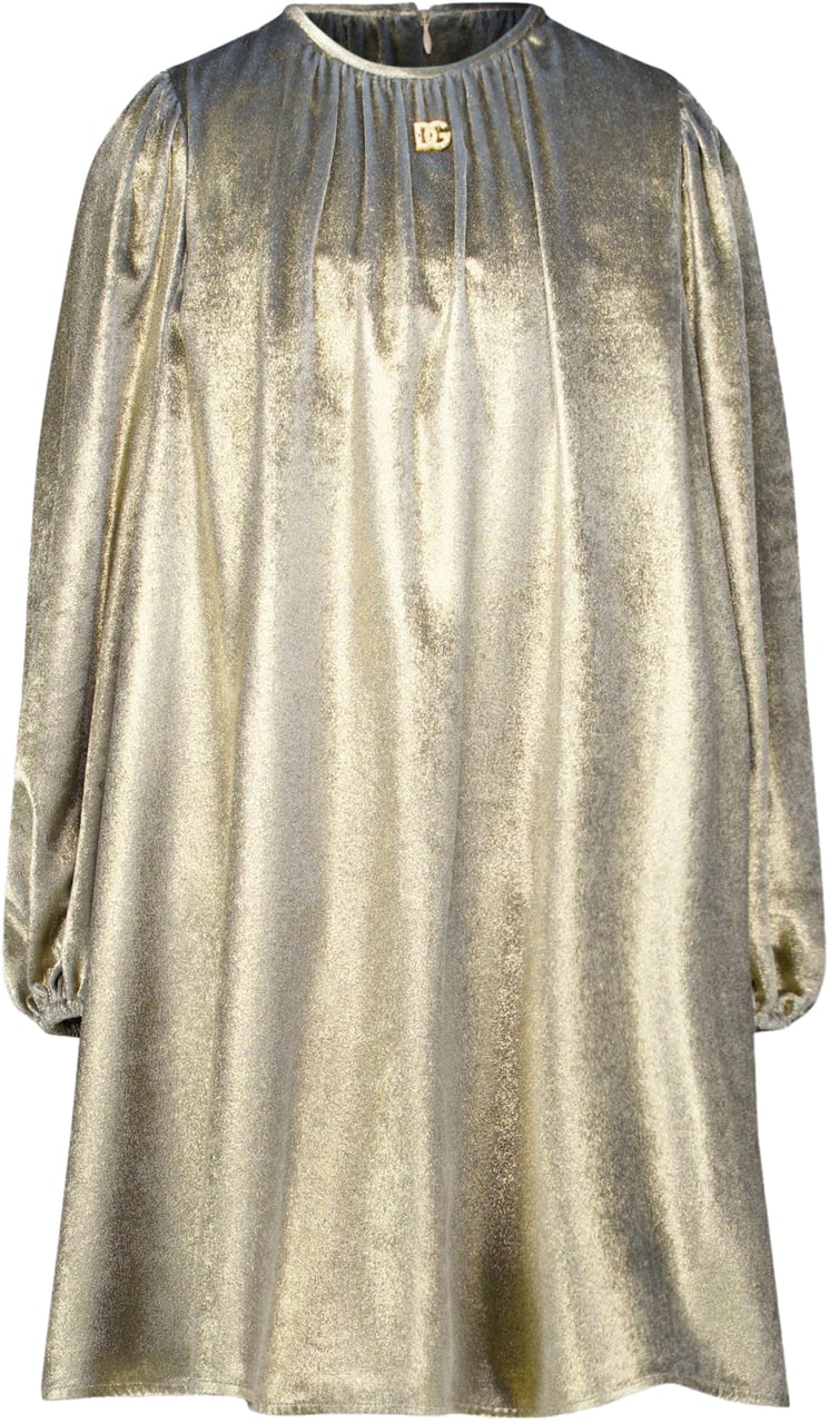 Dolce & Gabbana Dolce & Gabbana Kinder Meisjes Jurk In Goud Metallic