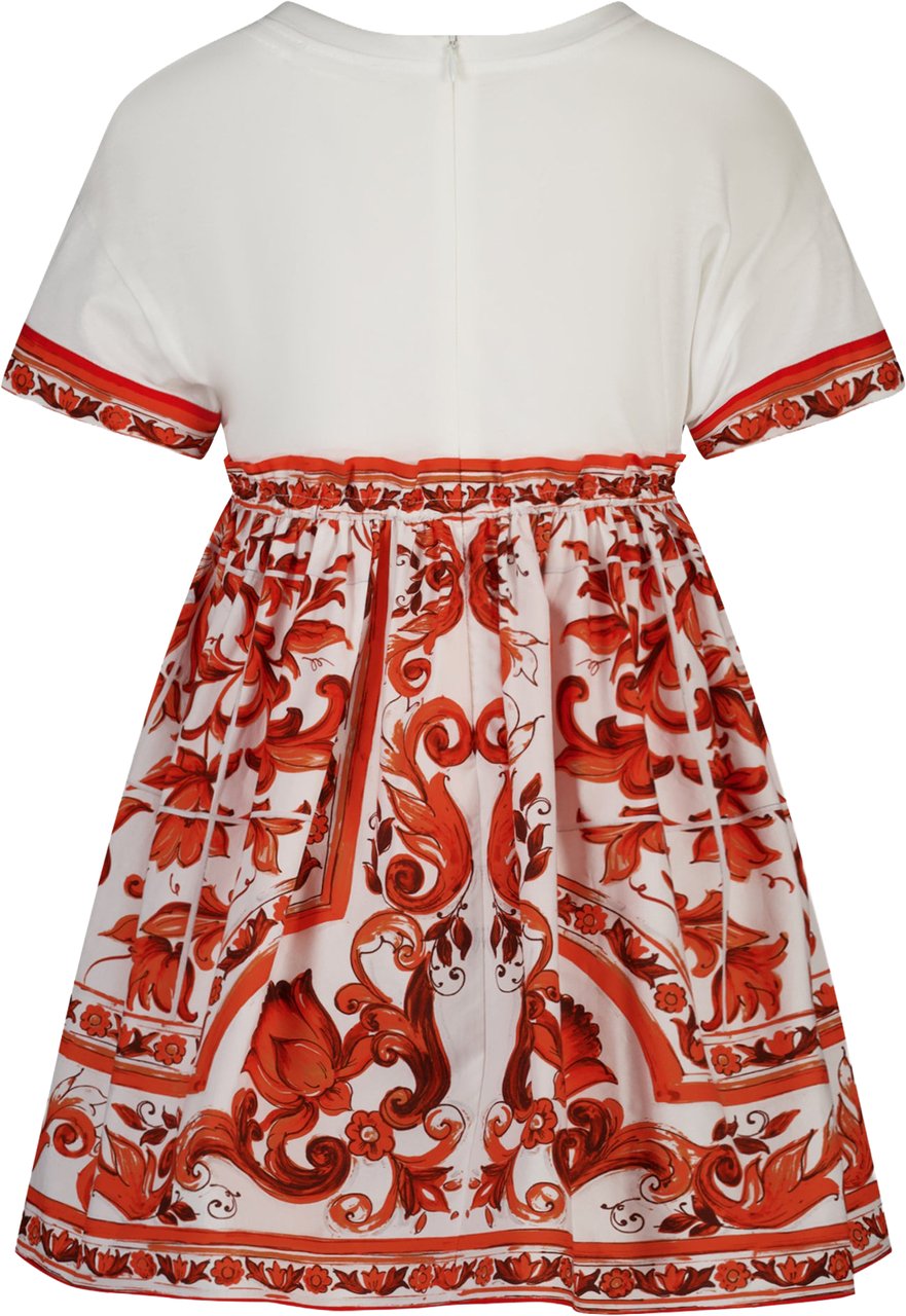 Dolce & Gabbana Kinder Meisjes Jurk In Oranje Oranje
