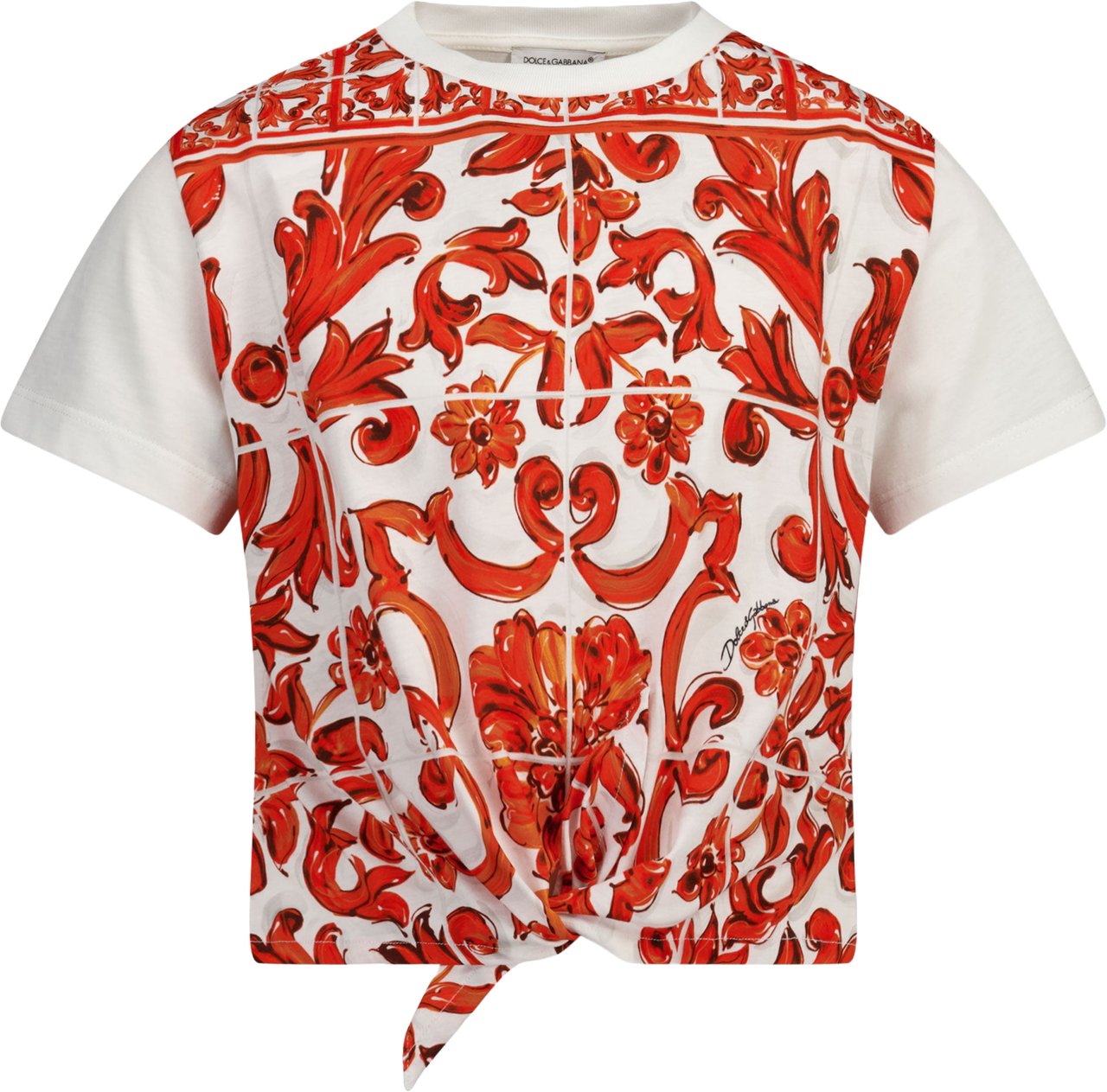 Dolce & Gabbana Kinder Meisjes T-Shirt In Oranje Oranje