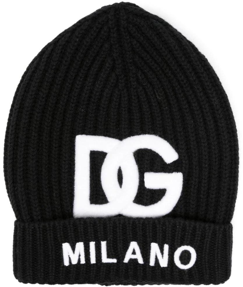 Dolce & Gabbana Cappello In Maglia Zwart