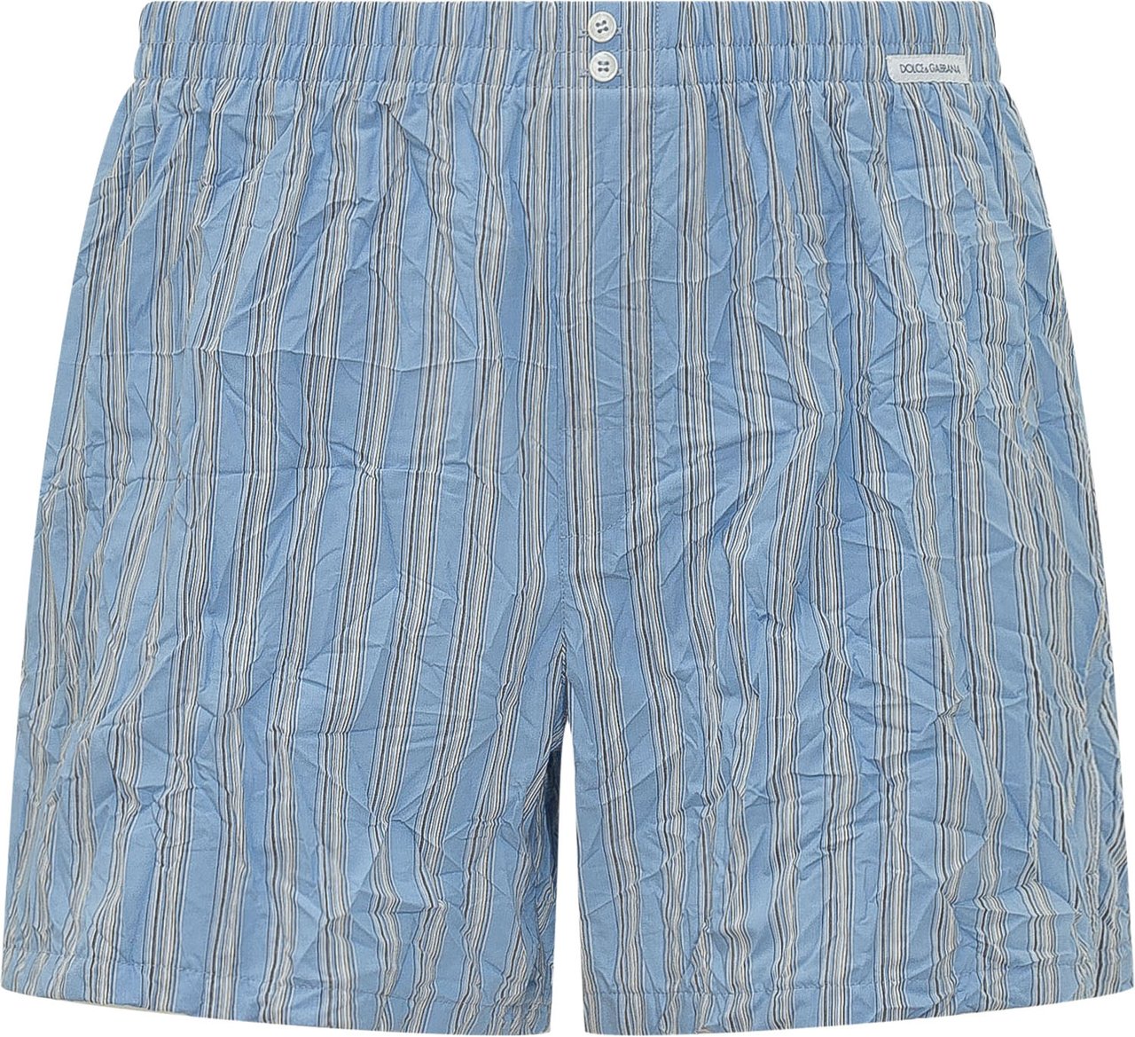 Dolce & Gabbana Bermuda a Righe con Elastico Lichtblauw