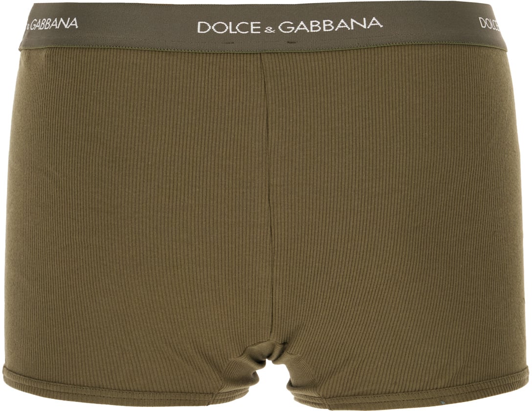 Dolce & Gabbana Dolce&gabbana Military green cotton boxer Groen