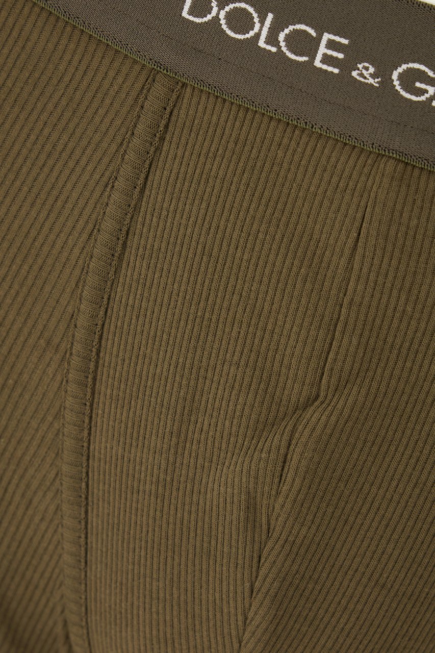 Dolce & Gabbana Dolce&gabbana Military green cotton boxer Groen