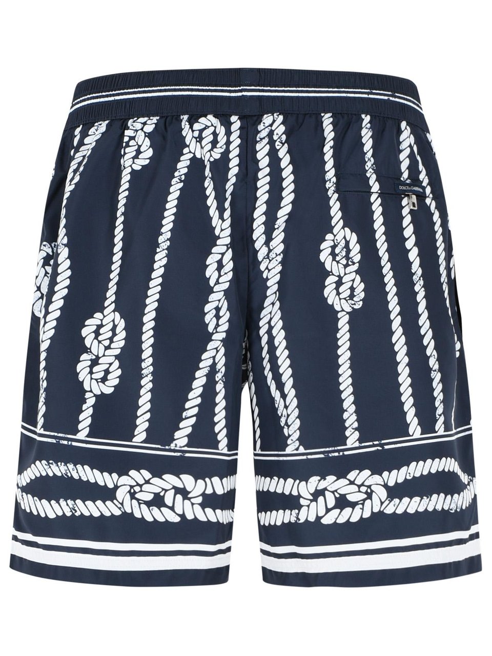 Dolce & Gabbana 'Corde' Navy Polyester Swimsuit Grijs