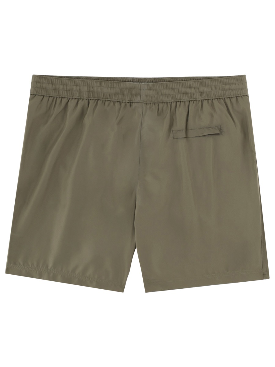 Dolce & Gabbana Neutrals Minimalist Back Pocket Swim Shorts Grijs