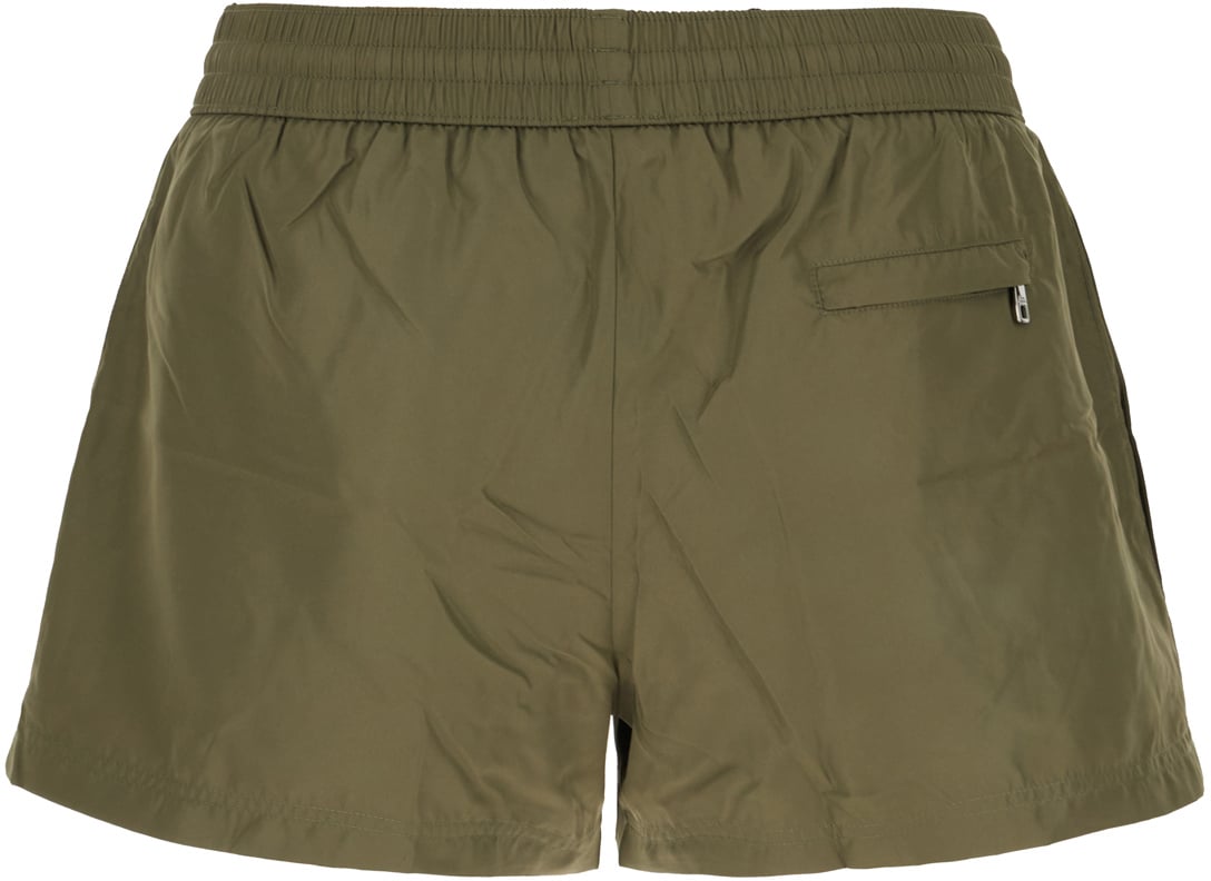 Dolce & Gabbana Dolce&gabbana Military green polyester swimming shorts Groen