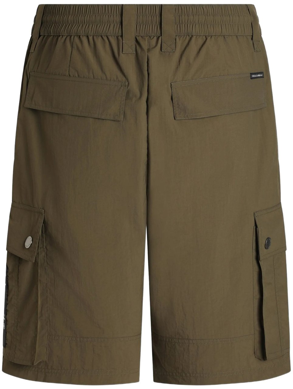 Dolce & Gabbana Mid-Length Black Polyamide Cargo Utility Shorts Grijs
