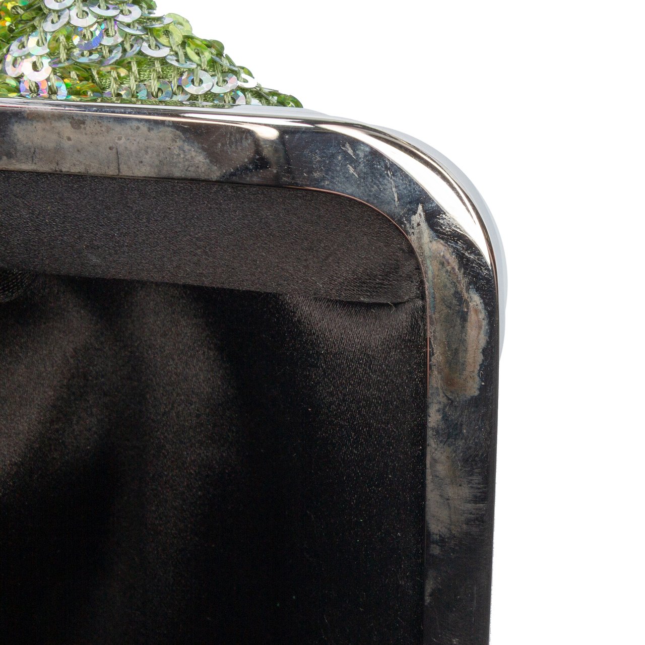 Dolce & Gabbana Sequined Frame Clutch Groen